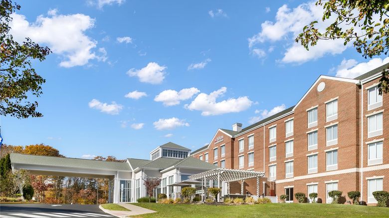 <b>Hilton Garden Inn Mystic Exterior</b>. Images powered by <a href="https://iceportal.shijigroup.com/" title="IcePortal" target="_blank">IcePortal</a>.