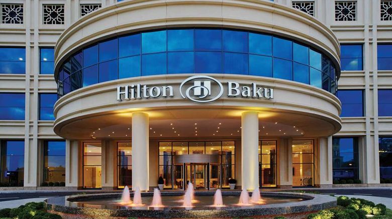 Hilton Baku Exterior. Images powered by <a href="https://iceportal.shijigroup.com" target="_blank" rel="noopener">Ice Portal</a>.