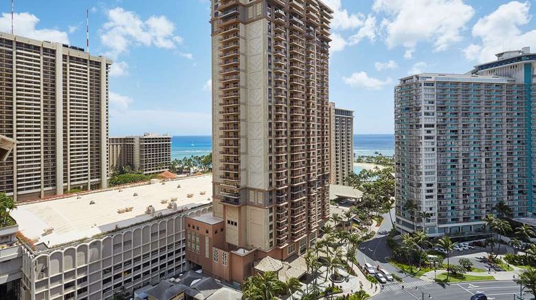 <b>Hilton Grand Vacations Grand Waikikian Exterior</b>. Images powered by <a href="https://iceportal.shijigroup.com/" title="IcePortal" target="_blank">IcePortal</a>.