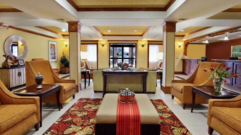 <b>Homewood Suites Houston-Woodlands Lobby</b>. Images powered by <a href="https://iceportal.shijigroup.com/" title="IcePortal" target="_blank">IcePortal</a>.