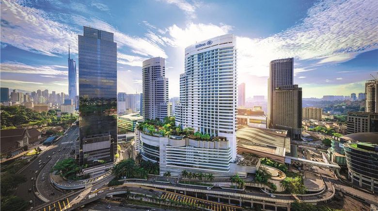 Hilton Kuala Lumpur Exterior. Images powered by <a href="https://iceportal.shijigroup.com" target="_blank" rel="noopener">Ice Portal</a>.