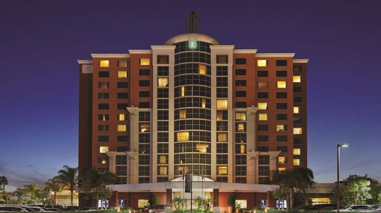Embassy Suites Anaheim South Exterior. Images powered by <a href="https://iceportal.shijigroup.com" target="_blank" rel="noopener">Ice Portal</a>.