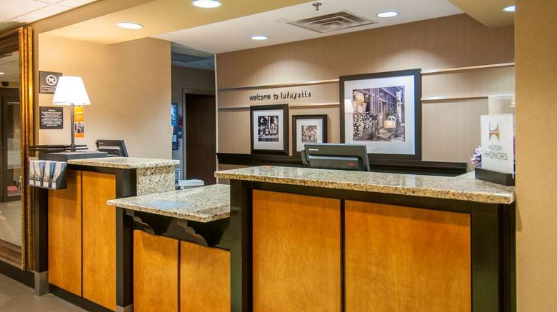 <b>Hampton Inn Lafayette Lobby</b>. Images powered by <a href="https://iceportal.shijigroup.com/" title="IcePortal" target="_blank">IcePortal</a>.
