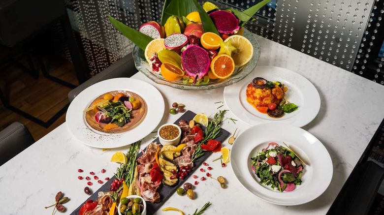 <b>Conrad New York Downtown Restaurant</b>. Images powered by <a href=https://www.travelagewest.com/Hotels/New-York-NY/