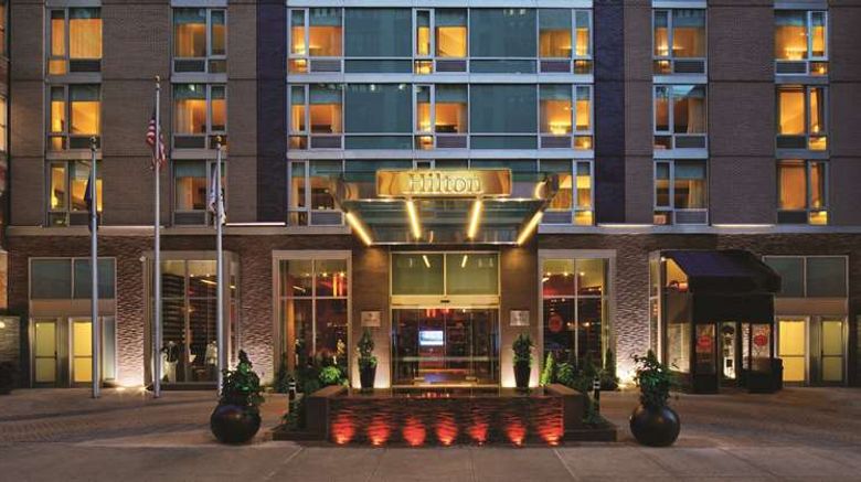 Hilton New York Fashion District Hotel Exterior. Images powered by <a href="https://iceportal.shijigroup.com" target="_blank" rel="noopener">Ice Portal</a>.