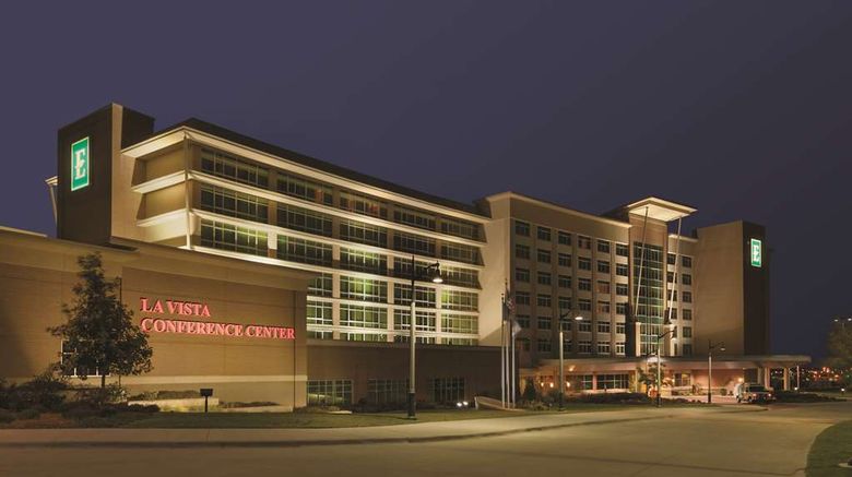 Embassy Suites Omaha Exterior. Images powered by <a href="https://iceportal.shijigroup.com" target="_blank" rel="noopener">Ice Portal</a>.