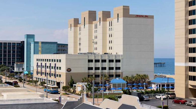<b>Hampton Inn Oceanfront South Exterior</b>. Images powered by <a href="https://iceportal.shijigroup.com/" title="IcePortal" target="_blank">IcePortal</a>.