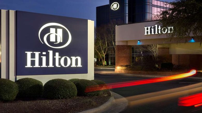 Hilton Greenville Exterior. Images powered by <a href="https://iceportal.shijigroup.com" target="_blank" rel="noopener">Ice Portal</a>.