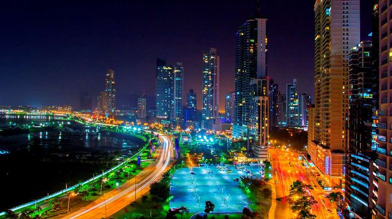 <b>Hilton Panama Exterior</b>. Images powered by <a href="https://iceportal.shijigroup.com/" title="IcePortal" target="_blank">IcePortal</a>.
