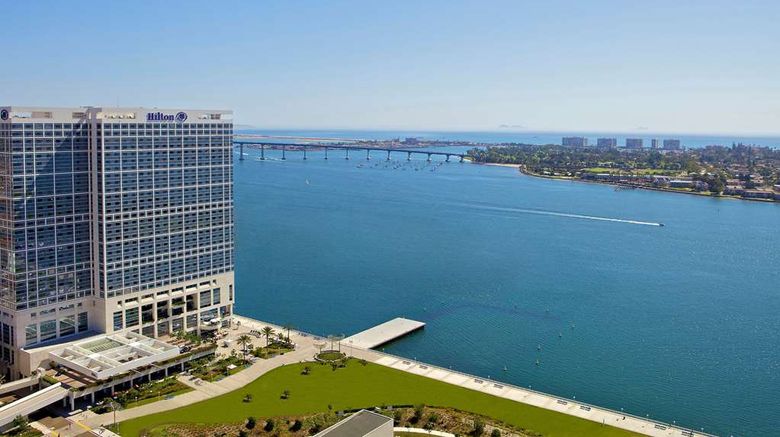 <b>Hilton San Diego Bayfront Exterior</b>. Images powered by <a href="https://iceportal.shijigroup.com/" title="IcePortal" target="_blank">IcePortal</a>.