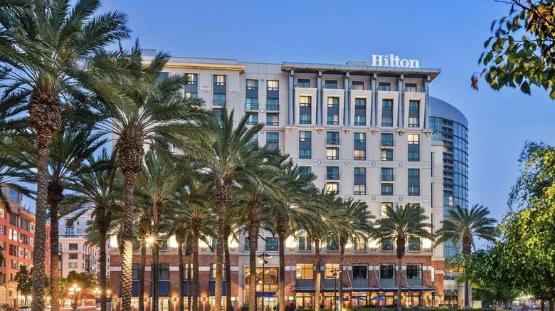 <b>Hilton San Diego Gaslamp Quarter Exterior</b>. Images powered by <a href="https://iceportal.shijigroup.com/" title="IcePortal" target="_blank">IcePortal</a>.