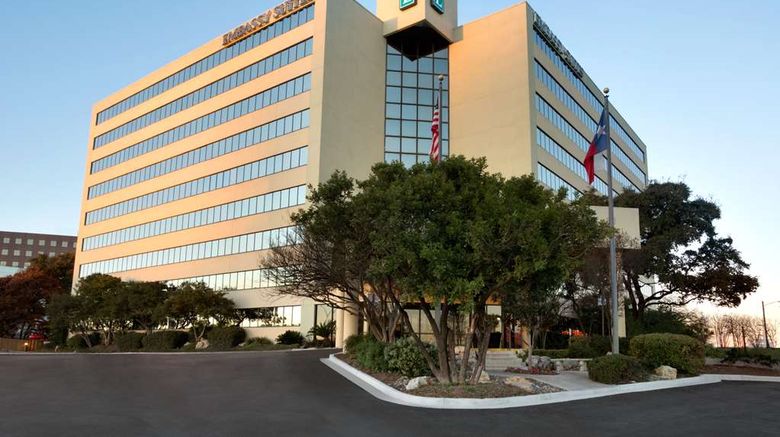 Embassy Suites San Antonio Airport Exterior. Images powered by <a href="https://iceportal.shijigroup.com" target="_blank" rel="noopener">Ice Portal</a>.