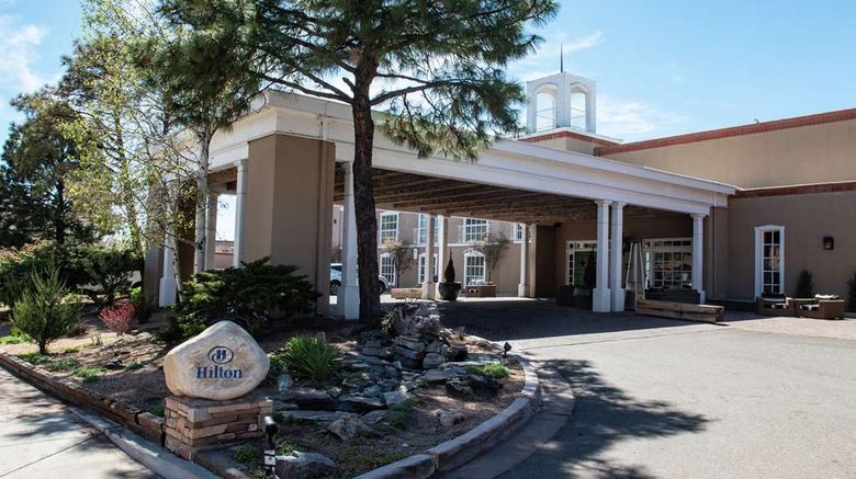 <b>Hilton Santa Fe Historic Plaza Exterior</b>. Images powered by <a href="https://iceportal.shijigroup.com/" title="IcePortal" target="_blank">IcePortal</a>.