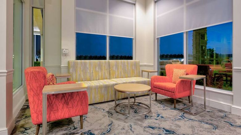 <b>Hilton Garden Inn Lake Forest Lobby</b>. Images powered by <a href="https://iceportal.shijigroup.com/" title="IcePortal" target="_blank">IcePortal</a>.