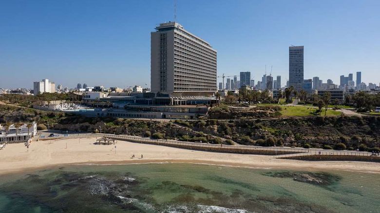 <b>Hilton Tel Aviv Exterior</b>. Images powered by <a href=https://www.travelagewest.com/Hotels/Tel-Aviv-Israel/