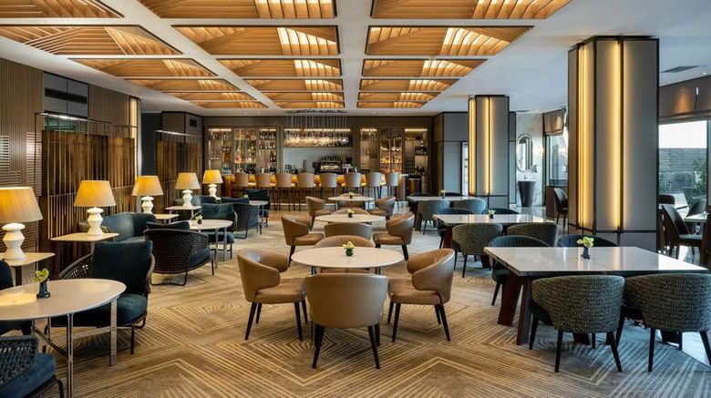 <b>Hilton Tel Aviv Lobby</b>. Images powered by <a href=https://www.travelagewest.com/Hotels/Tel-Aviv-Israel/