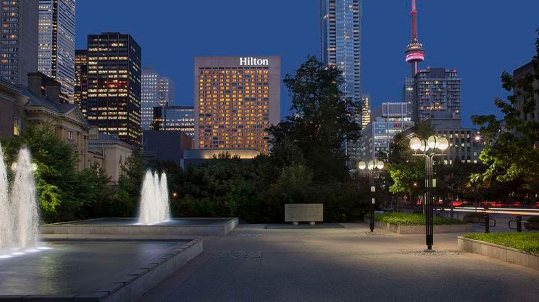 Hilton Toronto Exterior. Images powered by <a href="https://iceportal.shijigroup.com" target="_blank" rel="noopener">Ice Portal</a>.