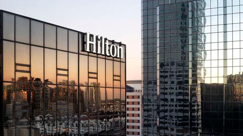 <b>Hilton Tampa Downtown Exterior</b>. Images powered by <a href="https://iceportal.shijigroup.com/" title="IcePortal" target="_blank">IcePortal</a>.