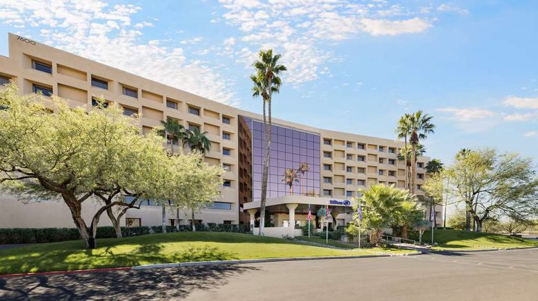 Hilton Tucson East Exterior. Images powered by <a href="https://iceportal.shijigroup.com" target="_blank" rel="noopener">Ice Portal</a>.