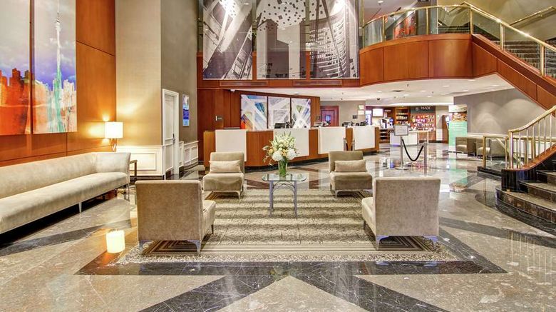 <b>DoubleTree by Hilton Toronto Downtown Lobby</b>. Images powered by <a href="https://iceportal.shijigroup.com/" title="IcePortal" target="_blank">IcePortal</a>.