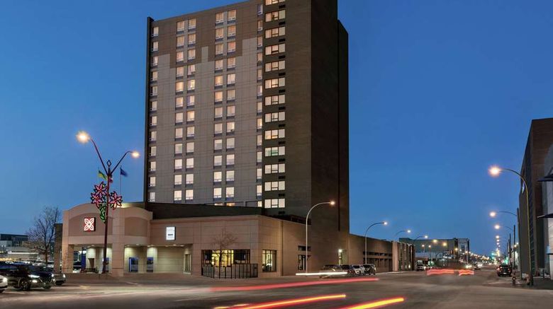 Hilton Garden Inn Saskatoon Downtown Exterior. Images powered by <a href="https://iceportal.shijigroup.com" target="_blank" rel="noopener">Ice Portal</a>.