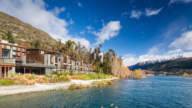 Hilton Queenstown Resort  and  Spa Exterior. Images powered by <a href="https://iceportal.shijigroup.com" target="_blank" rel="noopener">Ice Portal</a>.