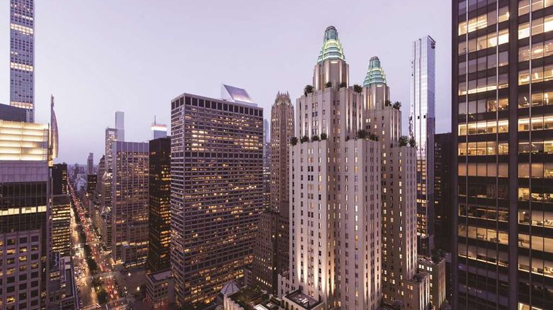<b>Waldorf Astoria New York Exterior</b>. Images powered by <a href="https://iceportal.shijigroup.com/" title="IcePortal" target="_blank">IcePortal</a>.