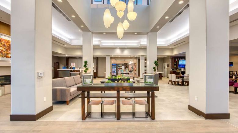 <b>Hilton Garden Inn Orange County Airport Lobby</b>. Images powered by <a href="https://iceportal.shijigroup.com/" title="IcePortal" target="_blank">IcePortal</a>.