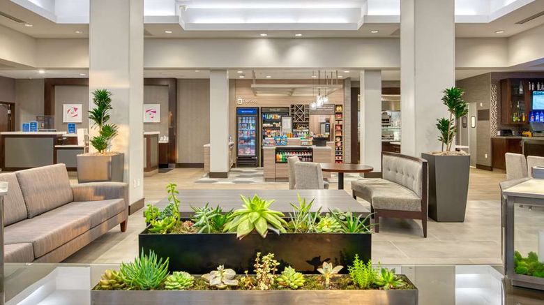 <b>Hilton Garden Inn Orange County Airport Lobby</b>. Images powered by <a href="https://iceportal.shijigroup.com/" title="IcePortal" target="_blank">IcePortal</a>.