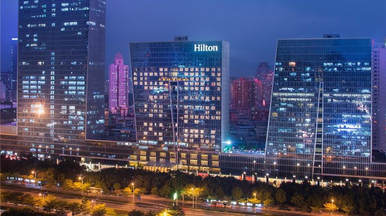 Hilton Shenzhen Futian Exterior. Images powered by <a href="https://iceportal.shijigroup.com" target="_blank" rel="noopener">Ice Portal</a>.