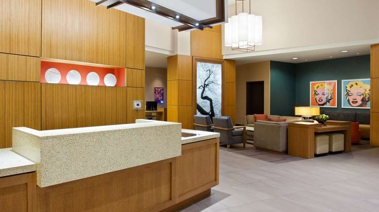 <b>Hyatt Place Pittsburgh South/Meadows Lobby</b>. Images powered by <a href="https://iceportal.shijigroup.com/" title="IcePortal" target="_blank">IcePortal</a>.