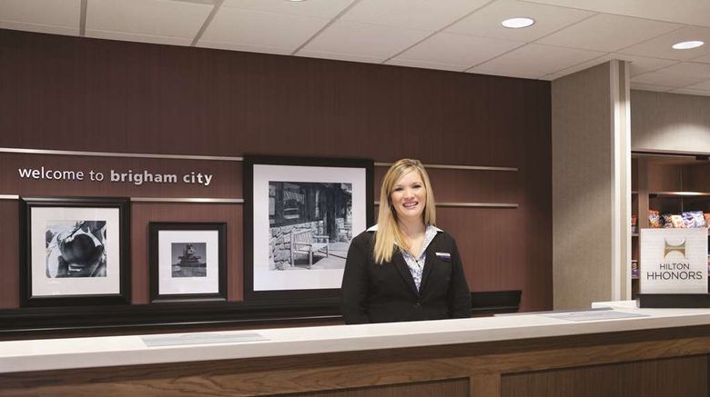 <b>Hampton Inn Brigham City Lobby</b>. Images powered by <a href="https://iceportal.shijigroup.com/" title="IcePortal" target="_blank">IcePortal</a>.