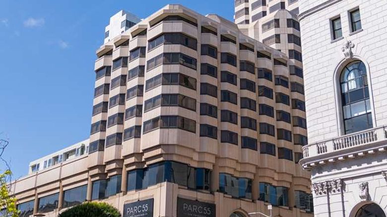 <b>Parc 55 San Francisco, a Hilton Hotel Exterior</b>. Images powered by <a href="https://iceportal.shijigroup.com/" title="IcePortal" target="_blank">IcePortal</a>.