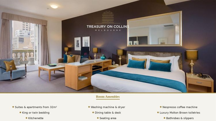 Treasury on Collins Hotel Room