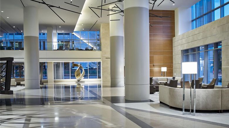 <b>Hilton Cleveland Downtown Lobby</b>. Images powered by <a href="https://iceportal.shijigroup.com/" title="IcePortal" target="_blank">IcePortal</a>.