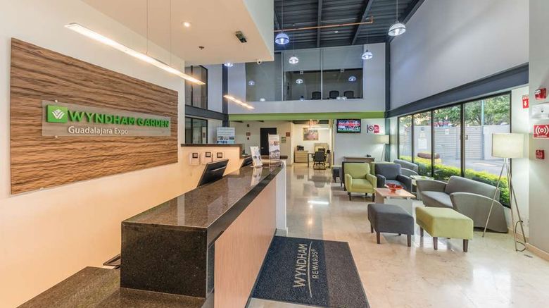<b>Wyndham Garden Guadalajara Expo Lobby</b>. Images powered by <a href="https://iceportal.shijigroup.com/" title="IcePortal" target="_blank">IcePortal</a>.