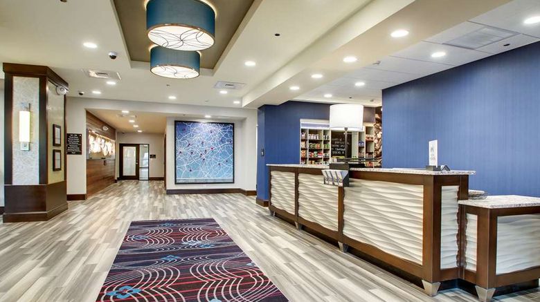 <b>Hampton Inn & Suites Greenville Airport Lobby</b>. Images powered by <a href="https://iceportal.shijigroup.com/" title="IcePortal" target="_blank">IcePortal</a>.