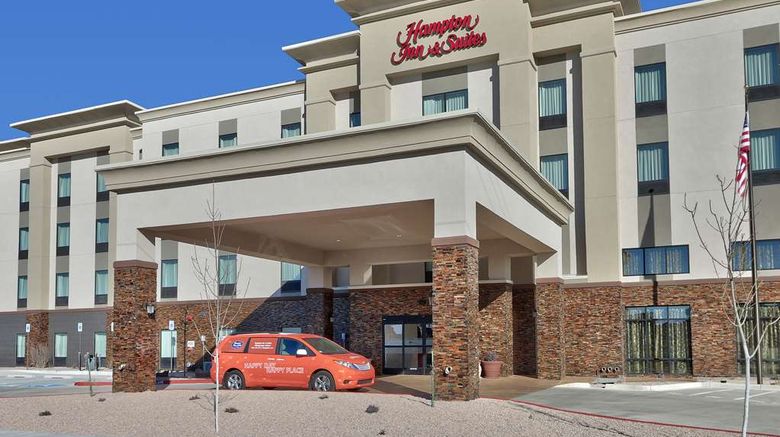 <b>Hampton Inn & Suites Albuquerque Airport Exterior</b>. Images powered by <a href="https://iceportal.shijigroup.com/" title="IcePortal" target="_blank">IcePortal</a>.