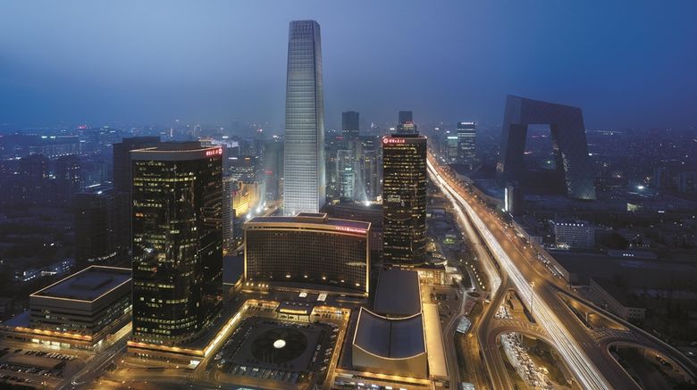<b>China World Summit Wing, Beijing Exterior</b>. Images powered by <a href=https://www.travelagewest.com/Hotels/Beijing/