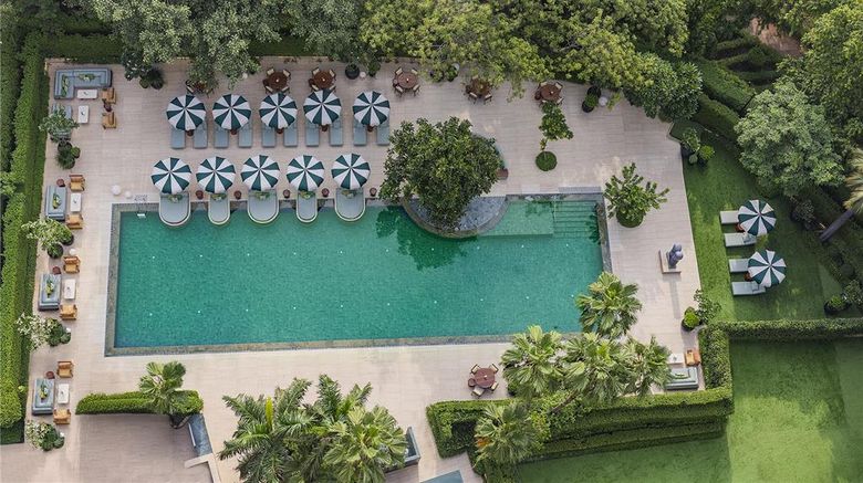 <b>Shangri-La's Eros Hotel, New Delhi Pool</b>. Images powered by <a href="https://iceportal.shijigroup.com/" title="IcePortal" target="_blank">IcePortal</a>.