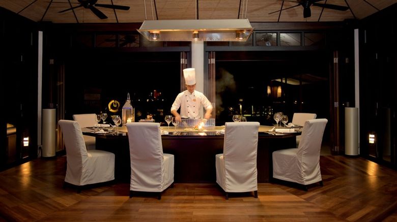 <b>Lily Beach Resort Restaurant</b>. Images powered by <a href=https://www.travelagewest.com/Hotels/Male-Maldives/