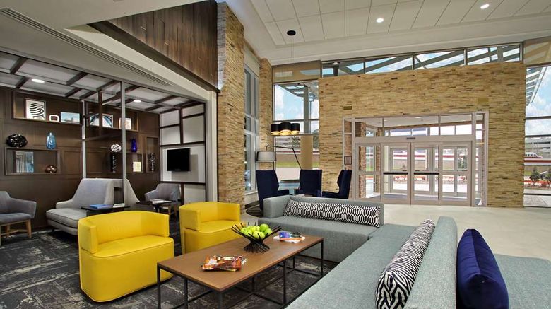 <b>Hyatt Place Houston Katy Lobby</b>. Images powered by <a href="https://iceportal.shijigroup.com/" title="IcePortal" target="_blank">IcePortal</a>.