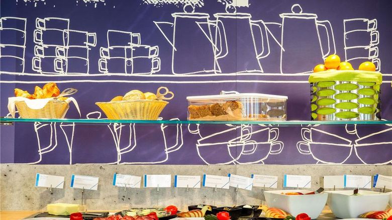 <b>Ibis Budget Frankfurt City Ost Restaurant</b>. Images powered by <a href="https://iceportal.shijigroup.com/" title="IcePortal" target="_blank">IcePortal</a>.