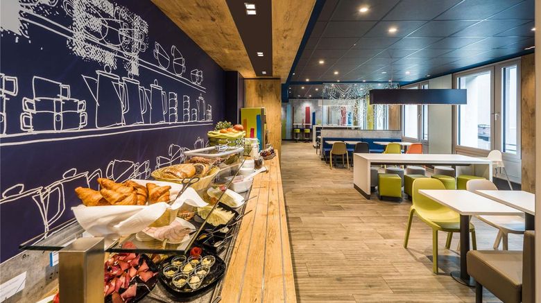 <b>Ibis Budget Frankfurt City Ost Restaurant</b>. Images powered by <a href="https://iceportal.shijigroup.com/" title="IcePortal" target="_blank">IcePortal</a>.