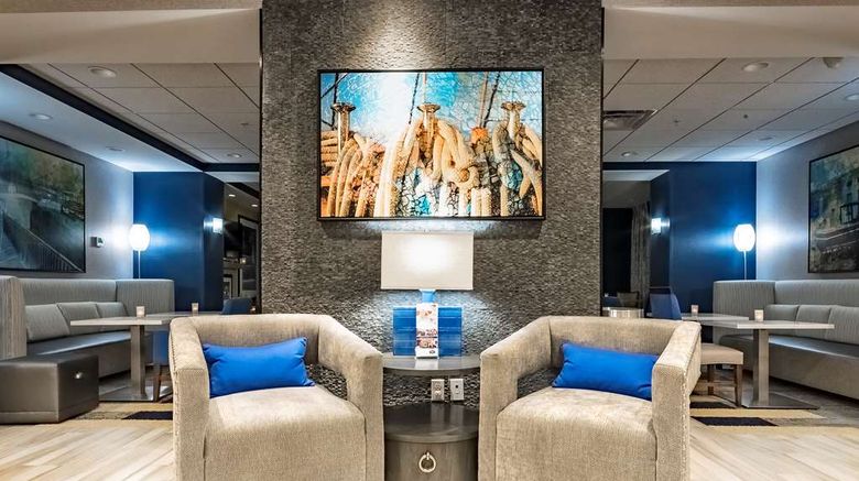 <b>Hampton Inn Lockport - Buffalo Lobby</b>. Images powered by <a href="https://iceportal.shijigroup.com/" title="IcePortal" target="_blank">IcePortal</a>.