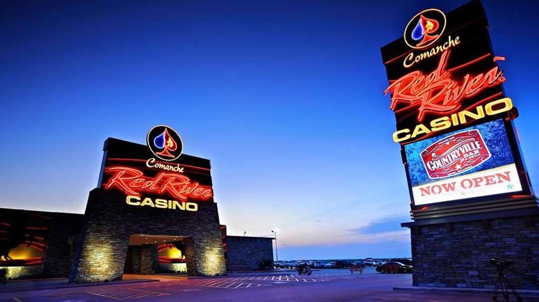Comanche Red River Hotel Casino Exterior. Images powered by <a href="https://iceportal.shijigroup.com" target="_blank" rel="noopener">Ice Portal</a>.