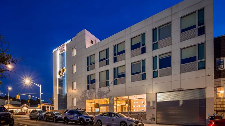 <b>GLo Best Western Brooklyn NYC Exterior</b>. Images powered by <a href="https://iceportal.shijigroup.com/" title="IcePortal" target="_blank">IcePortal</a>.