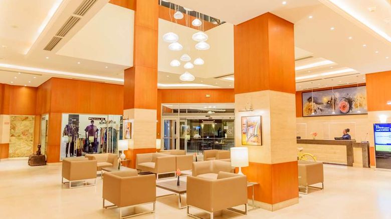 <b>Golden Tulip Le Diplomate Cotonou Lobby</b>. Images powered by <a href="https://iceportal.shijigroup.com/" title="IcePortal" target="_blank">IcePortal</a>.