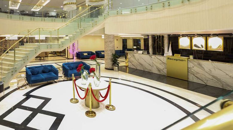 <b>Golden Tulip Al Ansar Lobby</b>. Images powered by <a href="https://iceportal.shijigroup.com/" title="IcePortal" target="_blank">IcePortal</a>.