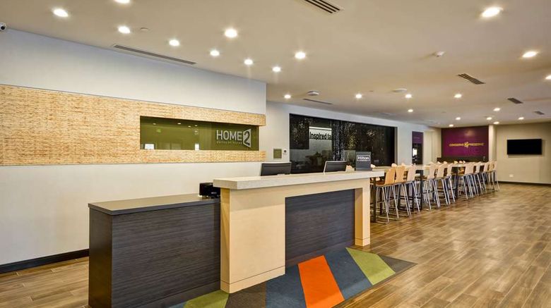 <b>Home2 Suites by Hilton Evansville Lobby</b>. Images powered by <a href="https://iceportal.shijigroup.com/" title="IcePortal" target="_blank">IcePortal</a>.